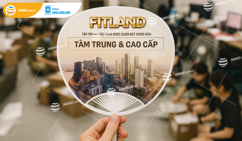 Vì sao mẫu quạt nhựa quảng cáo là “vũ khí mềm” của ngành bất động sản?