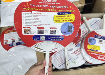 Mẫu quạt nhựa cầm tay công ty Goertek