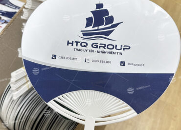 Mẫu quạt nhựa quảng cáo công ty HTQ Group