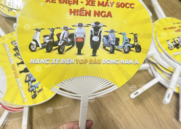 Mẫu quạt nhựa quảng cáo thương hiệu xe điện Before All