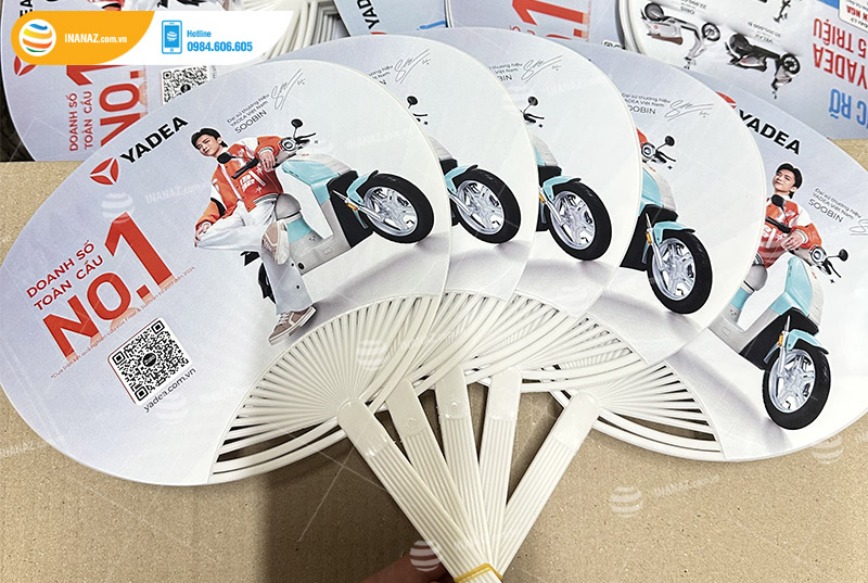 Mẫu quạt nhựa quảng cáo thương hiệu xe đạp điện YADEA