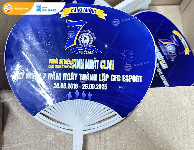 Mẫu quạt nhựa sự kiện kỷ niệm 7 năm CFC Esport 