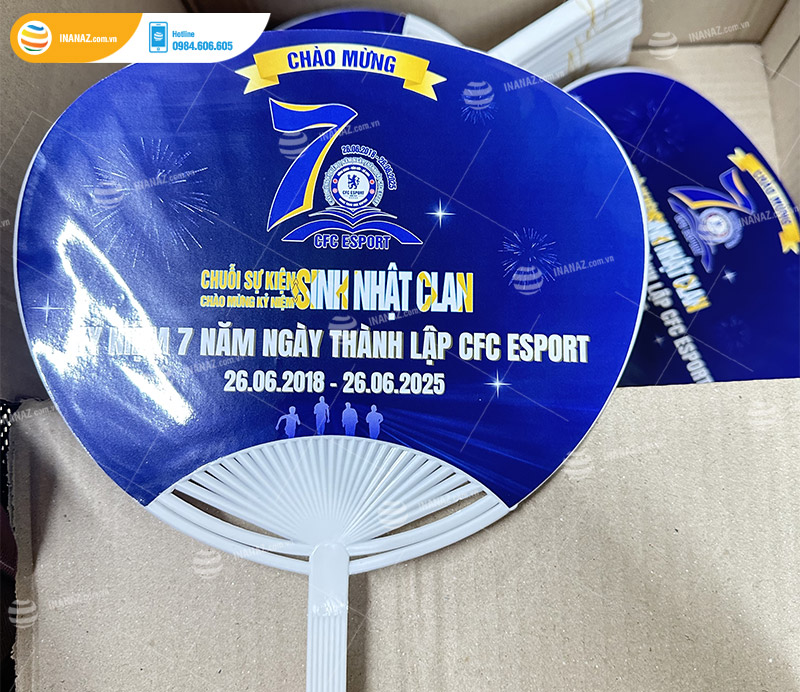 Mẫu quạt nhựa sự kiện kỷ niệm 7 năm CFC Esport