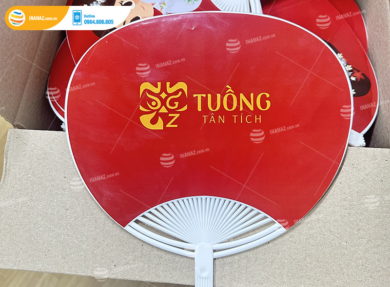 Mẫu quạt nhựa quảng cáo Tuồng Tân Tích
