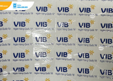 Mẫu tem nhãn 3D nổi cho ngân hàng VIB