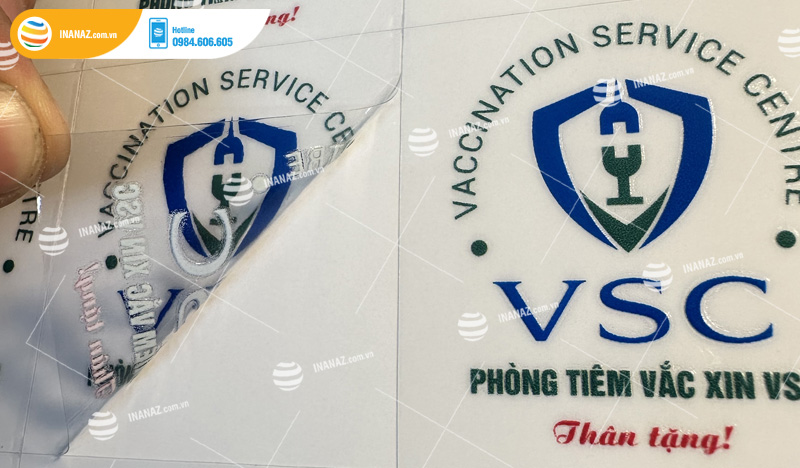 Mẫu tem nhãn nổi dành cho phòng tiêm vắc xin VSC