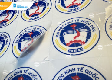 Mẫu tem decal nổi Đại học Kinh tế Quốc dân