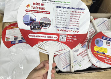 Mẫu quạt nhựa cầm tay Công ty Compal Việt Nam